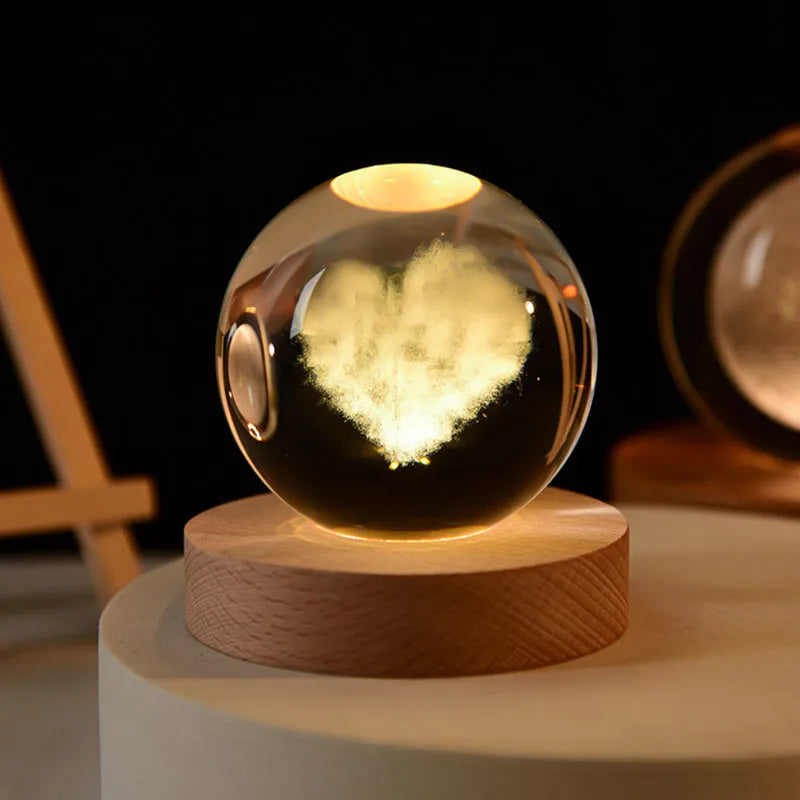 3D Crystal Ball With LED
