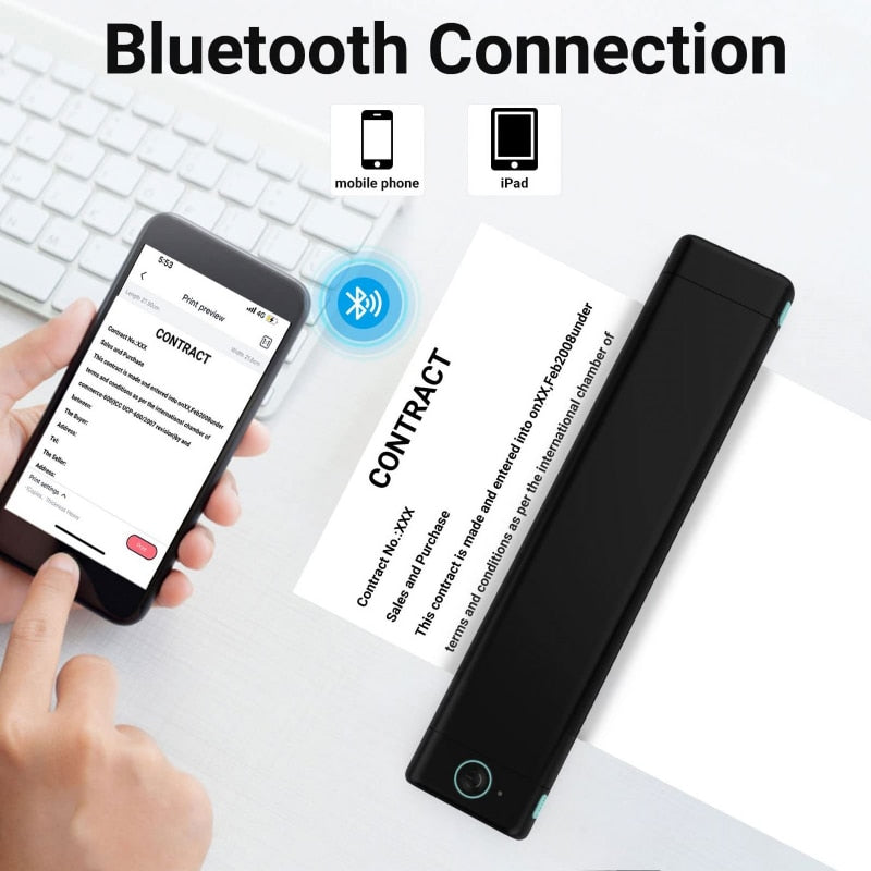 Portable Bluetooth Wireless Mobile-Printer