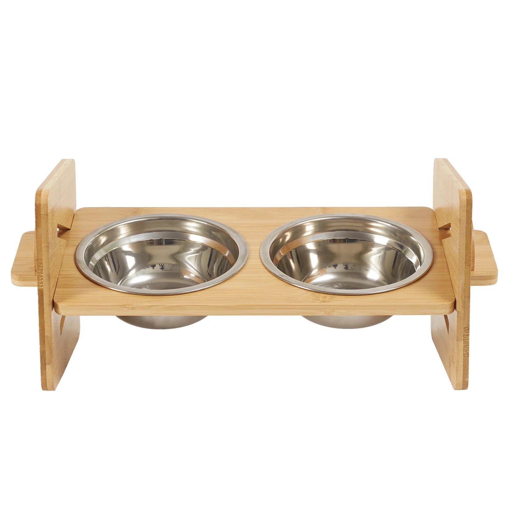 Adjustable Dog Cat Food & Water Bowl
